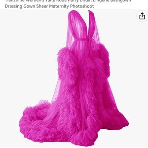 Pink Tulle Robe Puffy Gown Used For Photoshoots ( Photography )